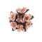 4 Dusty Rose CANDLE RINGS with SILK ROSES Wedding Flowers for Centerpieces